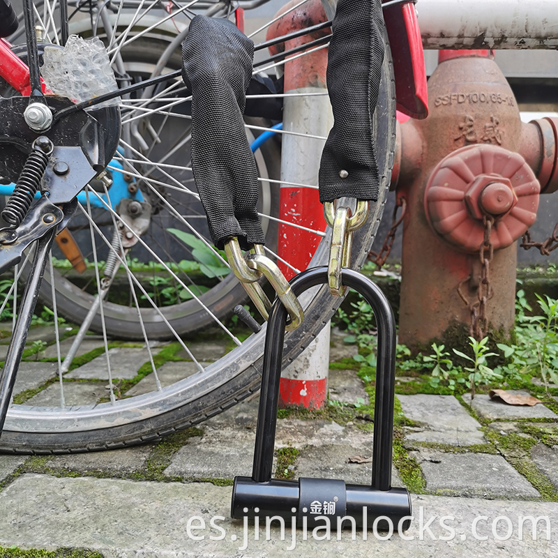 Locos de bicicleta de servicio pesado Scooter de motocicleta Bicicleta antirrobo U Lock con llave de latón del soporte del soporte